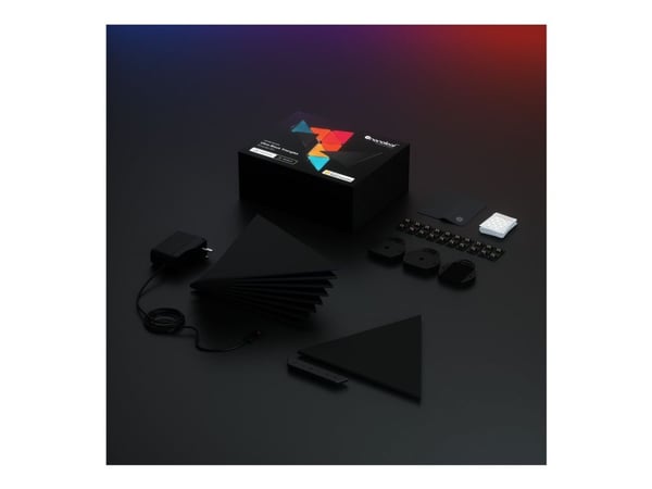 Nanoleaf Shapes Triangles Smarter Kit - ljusa paneler (9 ljusa paneler) (ultrasvart)