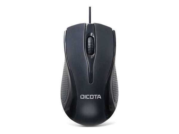 DICOTA - Mus - høyre- og venstrehåndet - 3 knapper - kablet - USB - svart DICOTA - Mus - høyre- og venstrehåndet - 3 knapper - kablet - USB - svart