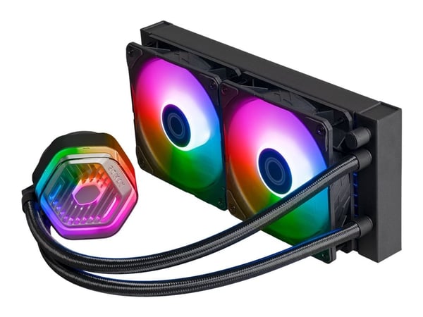 Cooler Master MasterLiquid 240 Atmos ARGB - Væskekjølesystem for prosessor - Radiatorstørrelse: 240 mm - (for: LGA1700, LGA1200, LGA1151, LGA1150, ...