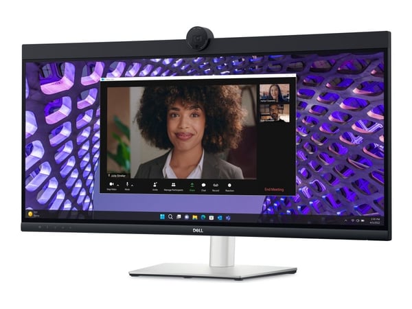 Dell P3424WEB - LED-skjerm - kurvet - 34" - 3440 x 1440 UWQHD @ 60 Hz - IPS - 300 cd/m² - 1000:1 - 5 ms - HDMI, DisplayPort, USB-C - høyttalere - m...