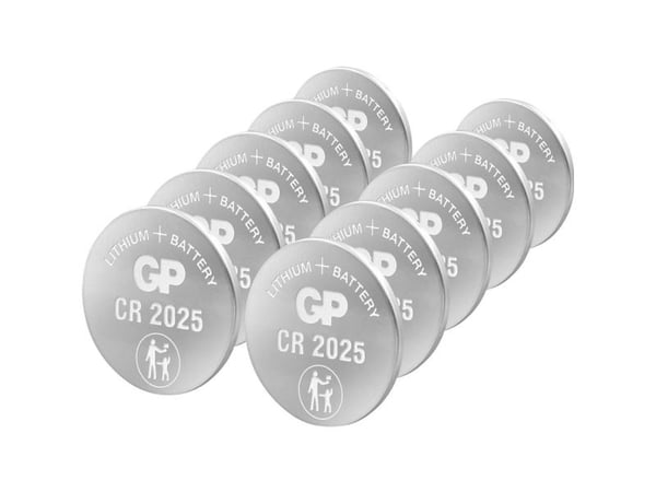 GP Knapcellebatteri CR 2025 3 V 10 stk Lithium GPCR2025STD955C10
