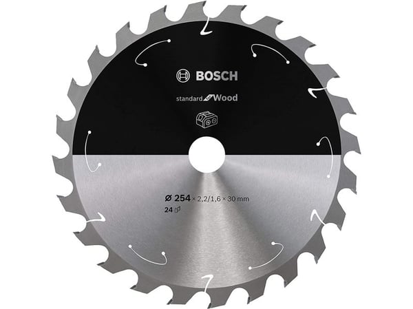 Bosch RUNDSAVKLINGE ACCU STD TRÆ 254X30MM 24T 24T
