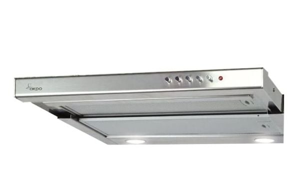 Akpo WK-7 Light, 220 m³/t, Ducted/Resirkulerende, 52 dB, 60 dB, Semi-innebygd (uttrekkbar), Rustfritt stål