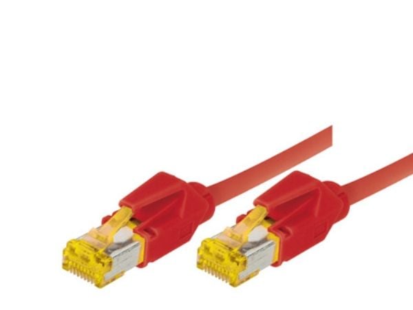 Patchkabel S/FTP, PiMF, Cat 6a, rød, 10,0 m for 10 Gigabit/s, halogenfri, med Draka-kabel og Hirose-kontakter TM31 (tidligere kalt S/STP) (72210R)
