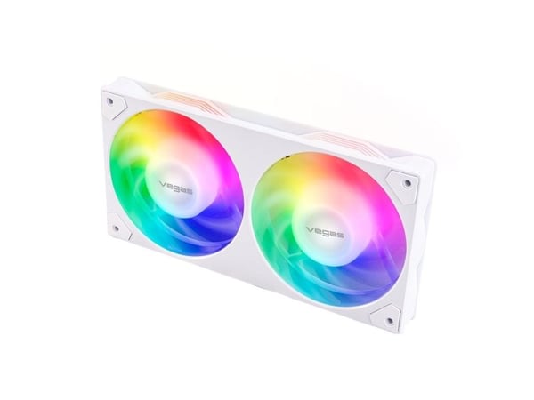 Akasa Vegas A-Series A24 - Dobbelboksvifte - 240 mm - hvit