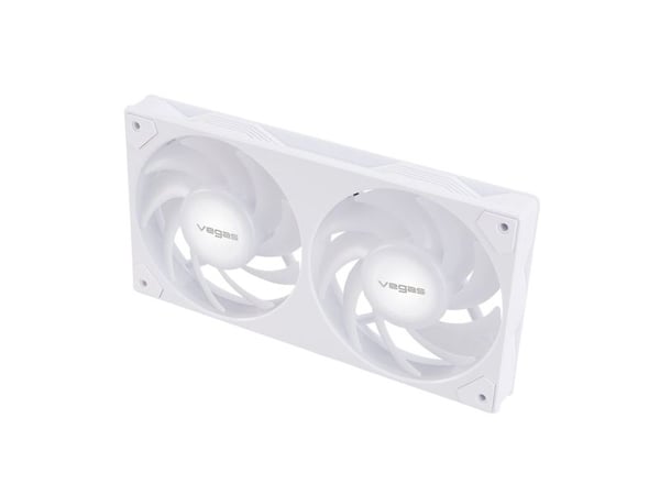 Akasa Vegas A-Series A24 - Dobbelboksvifte - 240 mm - hvit
