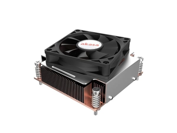 Akasa Intel LGA1700, Hybridijäähdytin, 7 cm, musta, Kupari, Harmaa