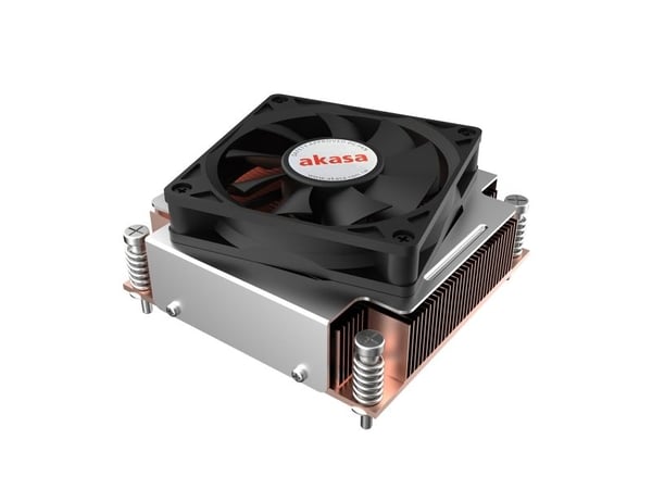 Akasa Intel LGA1700, Hybridijäähdytin, 7 cm, musta, Kupari, Harmaa