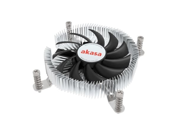 Akasa - Prosessorkjøler - ekstra sikker, ultralav profil, tynn Mini-ITX - (for: LGA1700) - aluminium - 75 mm