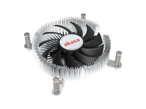 Akasa - Prosessorkjøler - ekstra sikker, ultralav profil, tynn Mini-ITX - (for: LGA1700) - aluminium - 75 mm