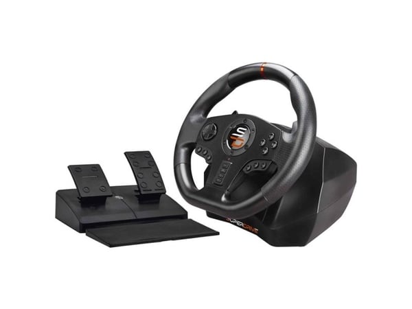 Subsonic - Superdrive - SV710 racinghjul / ratt med fotpedaler, paddle shifters og vibrasjon - PC-kompatibel (programmerbar for alle spill)