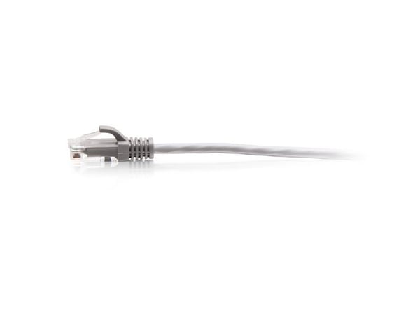 C2G 1ft (0.3m) Cat6a Snagless Unshielded (UTP) Slim Ethernet Network Patch Cable - Gray - Koblingskabel - RJ-45 (hann) til RJ-45 (hann) - 30 cm - 4...