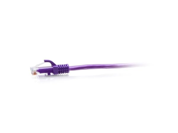 C2G 1ft (0.3m) Cat6a Snagless Unshielded (UTP) Slim Ethernet Network Patch Cable - Purple - Koblingskabel - RJ-45 (hann) til RJ-45 (hann) - 30 cm -...