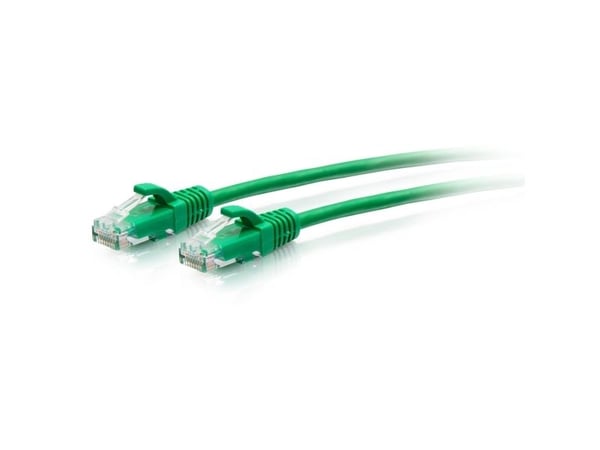 C2G 1ft (0.3m) Cat6a Snagless Unshielded (UTP) Slim Ethernet Network Patch Cable - Green - Koblingskabel - RJ-45 (hann) til RJ-45 (hann) - 30 cm - ...