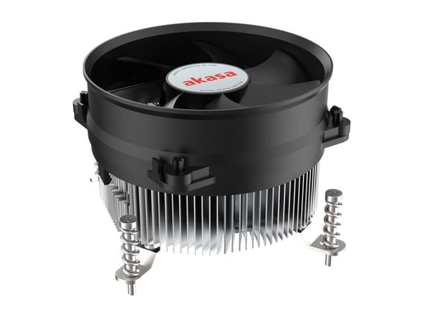 Akasa Intel LGA1700, Hybridkjøler, 9,5 cm, 11,7 dB, 36,6 dB, 53,62 cfm, Aluminium, Sort