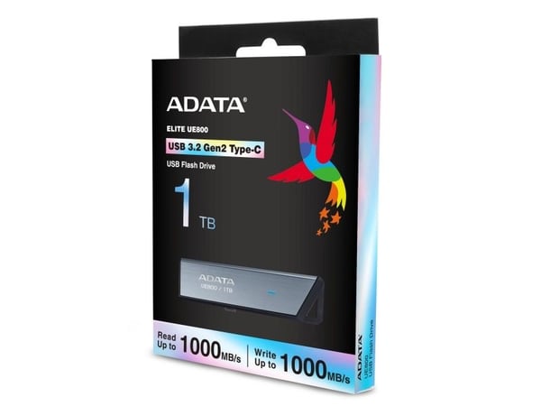 ADATA UE800 - USB flash-enhet - 1 TB - USB-C 3.2 Gen 2 - silver