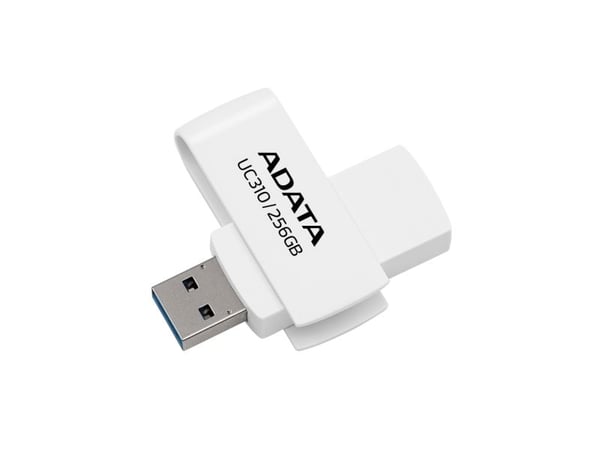 ADATA UC310 - USB flash-enhet - 256 GB - USB 3.2 Gen 1 - vit