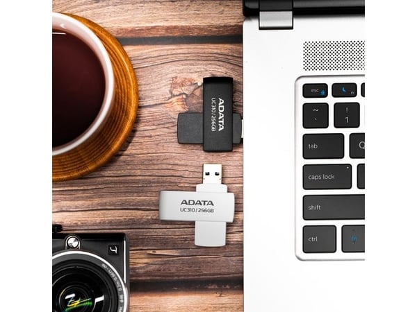 ADATA UC310 - USB flash-enhet - 256 GB - USB 3.2 Gen 1 - vit