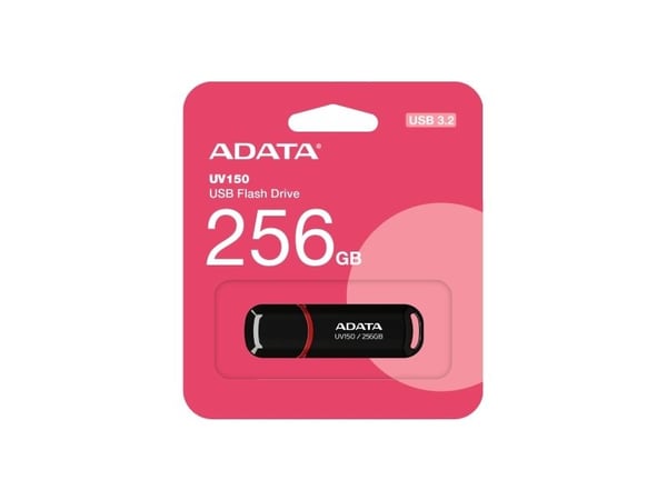 ADATA UV150 - USB flash-enhet - 256 GB - USB 3.2 Gen 1 - svart