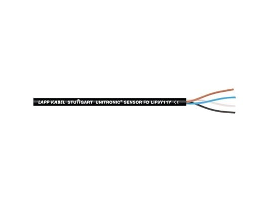 Lapp UNITRONIC SENSOR FD, 100 m, 0,25 mm², musta, Kupari, Polypropeeni, 19 kg/km