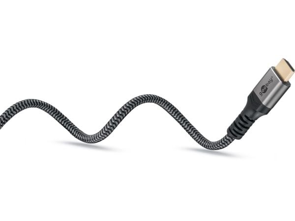 Goobay 64996, 5 m, HDMI-tyyppi A (vakio), HDMI-tyyppi A (vakio), 18 Gbit/s, musta, Hopea