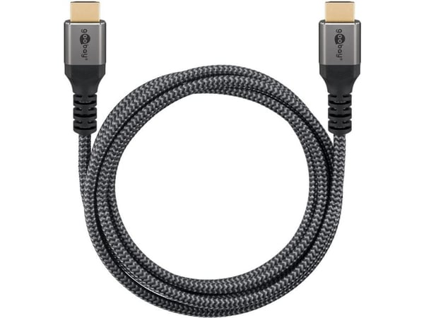 Goobay 65262, 3 m, HDMI-tyyppi A (vakio), HDMI-tyyppi A (vakio), 3D, 48 Gbit/s, musta, Hopea