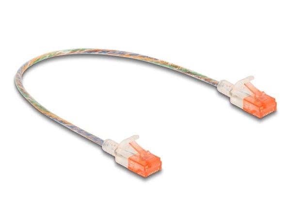DeLOCK 80351, 0,3 m, Cat6a, U/UTP (UTP), RJ-45, RJ-45, Läpinäkyvä