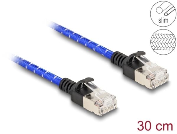 DeLOCK 80375, 0,3 m, Cat6a, U/FTP (STP), RJ-45, RJ-45, RJ-45