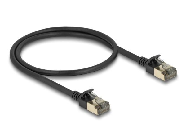 DeLOCK 80338, 0,5 m, Cat8.1, F/FTP (FFTP), RJ-45, RJ-45, musta