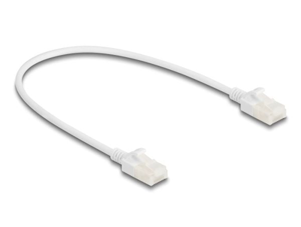 DeLOCK 80357, 0,3 m, Cat6a, U/UTP (UTP), RJ-45, RJ-45, Valkoinen