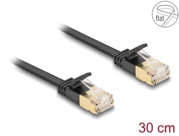 DeLOCK 80343, 0,3 m, Cat7, U/FTP (STP), RJ-45, RJ-45, musta