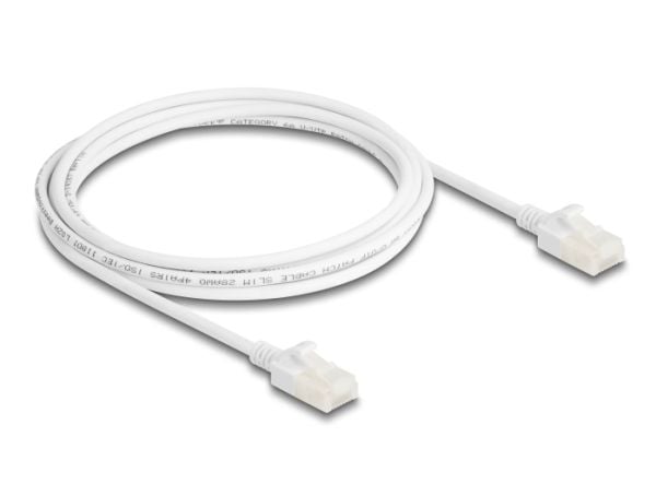 Delock - Koblingskabel - RJ-45 (hann) til RJ-45 (hann) - 2 m - 3.6 mm - U/UTP, uskjermet - CAT 6a - halogenfri, formstøpt, uten hindringer, slank -...
