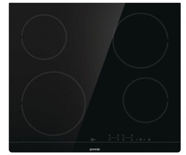 Gorenje ECT641BSC - Keramisk komfyrtopp - 4 plater - Nisje - bredde: 56 cm - dybde: 49 cm - med avskrådd ramme - svart