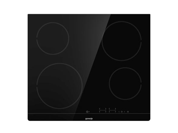 Gorenje ECT641BSC - Keramisk komfyrtopp - 4 plater - Nisje - bredde: 56 cm - dybde: 49 cm - med avskrådd ramme - svart