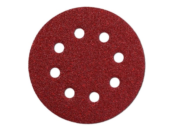 Metabo 631226000, Hiomapaperi, Alumiini, Metalli, Polyesteri, Ruostumaton teräs, Terästä, Puu, Punainen, Pyöreä, 12,5 cm, 12,5 cm