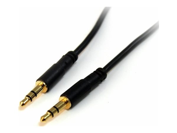 Startech 6 ft Slim 3.5mm Stereo Audio Cable - M/M - 3.5mm Male to Male Audio Cable for your Smartphone, Tablet or MP3 Player (MU6MMS) - Lydkabel - ...