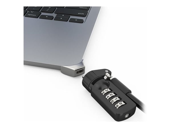 Compulocks Ledge Lock Adapter for MacBook Air 15" M2-M4 with Combination Cable Lock Silver - Sikkerhedspakke for system - kombinationslås - for App...