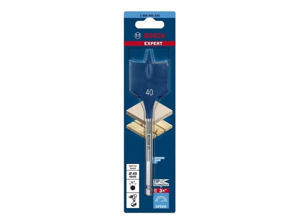 Bosch Expert SelfCut Speed - Fresekutter - for bløtt tre, løvtre - spadedel - flat - 40 mm - heksagonal - lengde: 152 mm