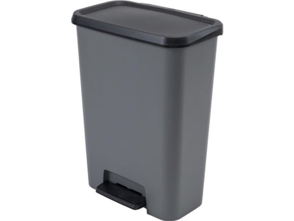 Curver / Keter CURVER AVFALLSBUNGE MED PEDAL 23+23L /DARK BALL/ Juodas