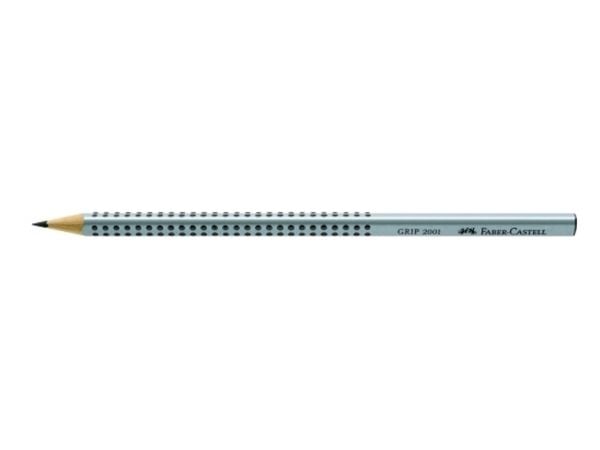Faber-Castell Grip 2001 2H, 2H, Musta, Harmaa, 12 kpl