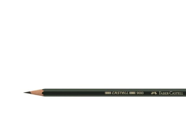 Faber-Castell CASTELL 9000, 4B, Vihreä, Kahdeksankulmainen