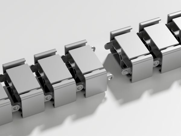 Equip 650860, Kabelstrømpe, Bord, ABS syntetisk, Aluminium, Grå