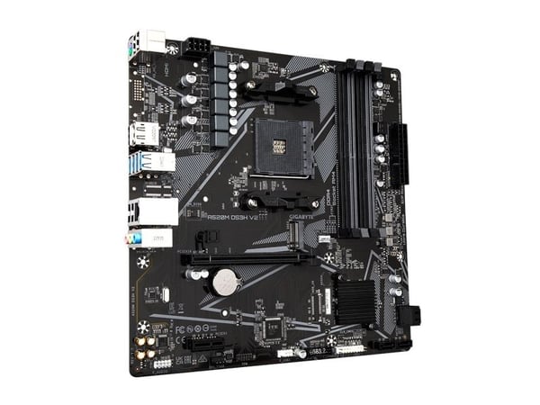 Gigabyte A520M DS3H V2, AMD, Stik AM4, 3. generasjon AMD Ryzen™ 3, 3. generasjon AMD Ryzen 5, 3. generasjon AMD Ryzen™ 7, 3...., Stik AM4, 128 GB, ...