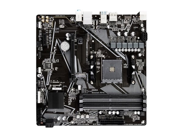 Gigabyte A520M DS3H V2, AMD, Stik AM4, 3. generasjon AMD Ryzen™ 3, 3. generasjon AMD Ryzen 5, 3. generasjon AMD Ryzen™ 7, 3...., Stik AM4, 128 GB, ...