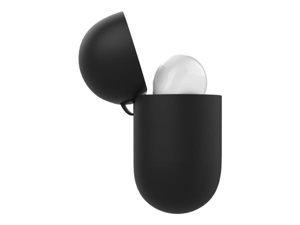 KeyBudz Elevate Keychain - Eske for ladeboks for tådløse ørepropper - elastomer - svart - for Apple AirPods Pro (2. generasjon)