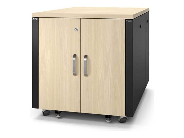 APC NetShelter - Rack (vertikal) - lydisolert - AC 100-230 V - lønn - 12U - 19" - for P/N: SMTL1500RMI3UC, SRT2200RMXLAUS, SRTL3KRM1UC, SRTL3KRM1UN...