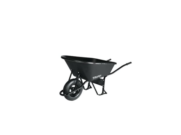 Truper 11777, Manual wheelbarrow, 1 hjul, Oppblåsbare hjul, Metall, Plast, Sort, 170 l