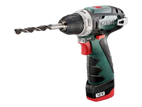 Metabo PowerMaxx BS Basic - Drill/driver - trådløs - 2 hastigheter - nøkkelfri borhylse 10 mm - 34 N·m - 2 batterier - 12 V