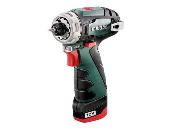 Metabo PowerMaxx BS Basic - Drill/driver - trådløs - 2 hastigheter - nøkkelfri borhylse 10 mm - 34 N·m - 2 batterier - 12 V