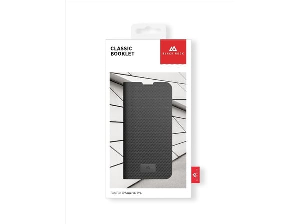 Black Rock Booklet The Classic, Flip case, Apple, iPhone 14 Pro, 15,5 cm (6.12"), Svart
